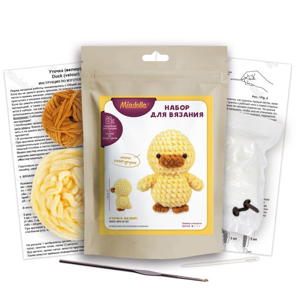 Набор для вязания "Miadolla" Уточка (велюр) AMG-MN-0142
