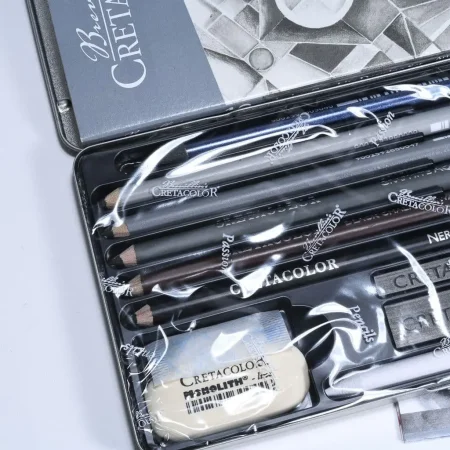 Набор для графики CRETACOLOR Artino Graphite 10 предметов, мет.пенал CR40021 Набор для графики CRETACOLOR Artino Graphite 10 предметов, мет.пенал CR40021