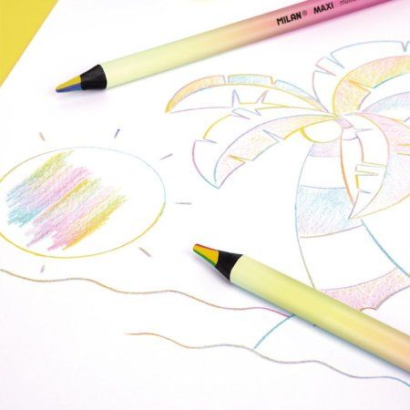 Карандаш с многоцветным грифелем MILAN Sunset, утолщенный ML-0717251512SN