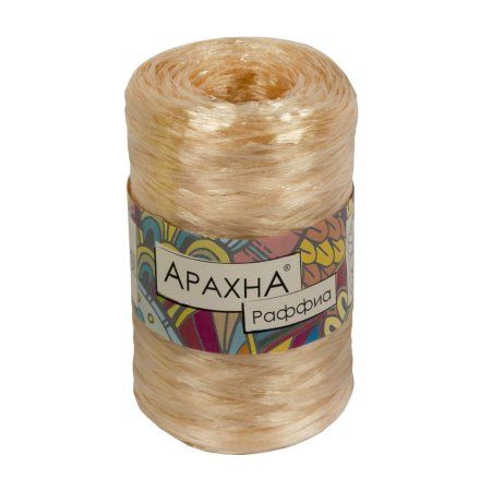 Пряжа ARACHNA Raffia 100% полипропилен 1 x 50 г 200 ± 12 м №04 золотой ARA-RAF-04