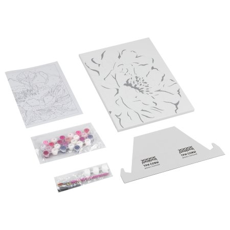 Картина по номерам на холсте с глиттером ТРИ СОВЫ "Серебро на цветке" 30 x 40 см с акриловыми красками и кистями RE-КХг3040_57052