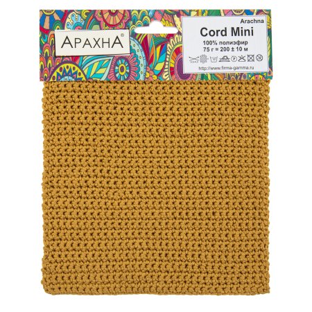 Пряжа ARACHNA Cord Mini 100% полиэфир 1 x 75 ± 10 г 200 ± 10 м