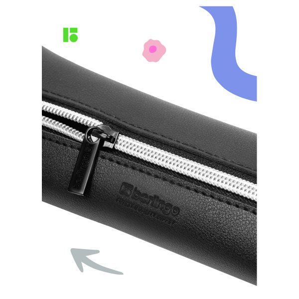 Пенал 1 отделение Berlingo "Original black" 200 x 70, экокожа RE-PM09074
