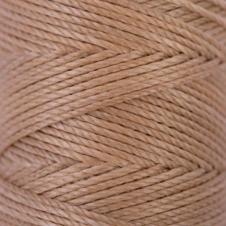 Нитки для кожи вощёные кручёные (полиэстер) "Промысел" 0.45 мм 40 м № 004 св. бежевый LC-005-004