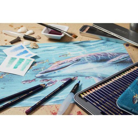 Набор чернильных карандашей DERWENT Inktense 24 цв, в мет.коробке D-0700929