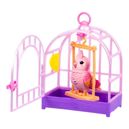 Игрушка интерактивная Moose "Попугайчик Корелла в клетке" розовый UT-26692