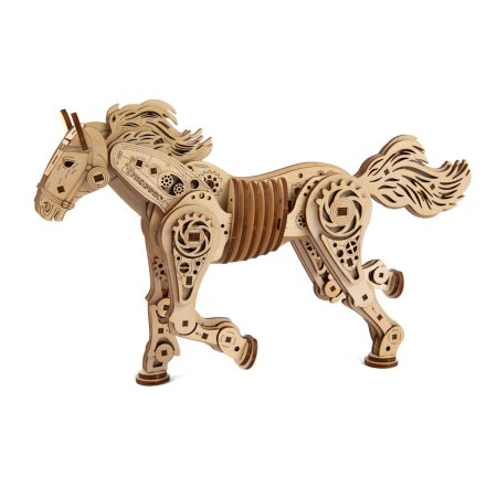 ЗD пазл REZARK Серия "Механика" Механическая лошадь, 166 элемент, фанера MGR-13