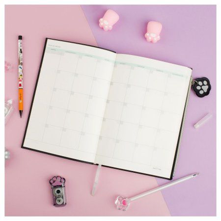 Ежедневник недатированный А5 136л. MESHU "Сat melody" кожзам, карман с брелком, закладка RE-MS_53626