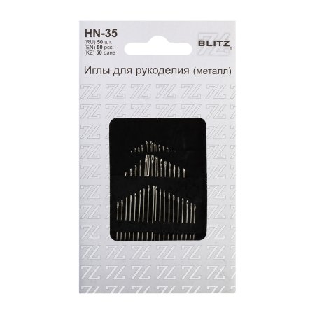 Иглы для шитья ручные BLITZ 50 шт в блистере HN-35 Иглы для шитья ручные BLITZ 50 шт в блистере HN-35