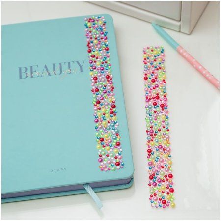 Наклейки акриловые MESHU "Colorful line" 25 x 7.8 см, стразы, 500 накл, инд. уп., европодвес RE-MS_36662