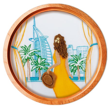 Набор для вышивания PANNA Живая картина. Увидеть Дубай 15.5 х 15.5 см JK-2346