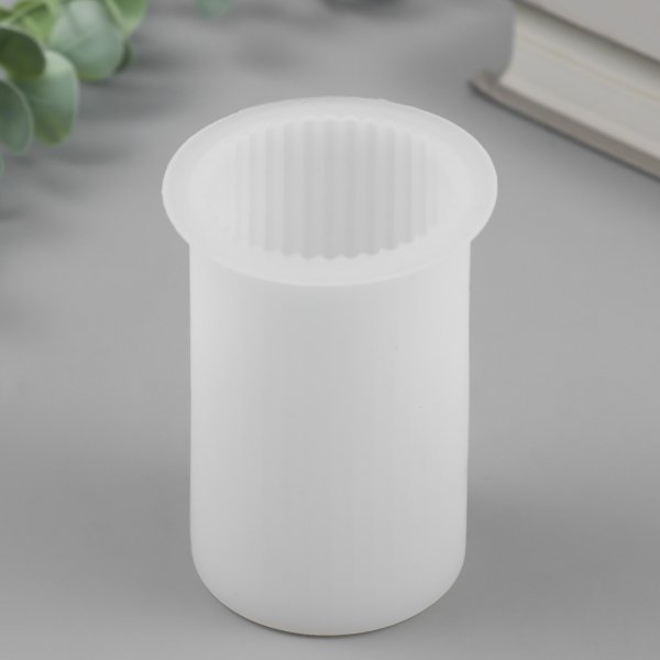 Молд силикон "Цилиндр. Полоски тонкие" 6.5 x 6.5 x 8.7 см SIM-9776564