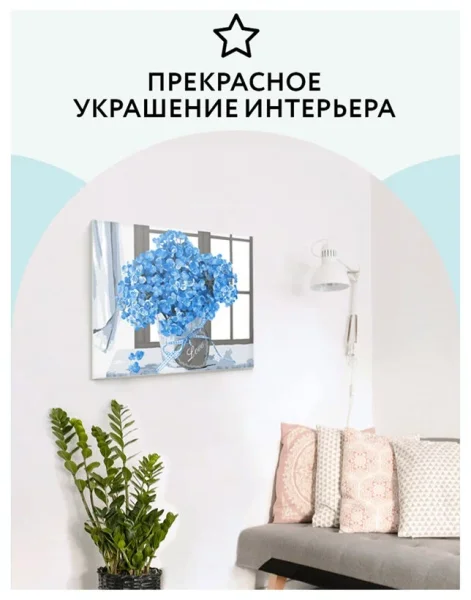 Картина по номерам на картоне ТРИ СОВЫ "Гортензия" 30 x 40 см с акриловыми красками и кистями RE-КК_44073
