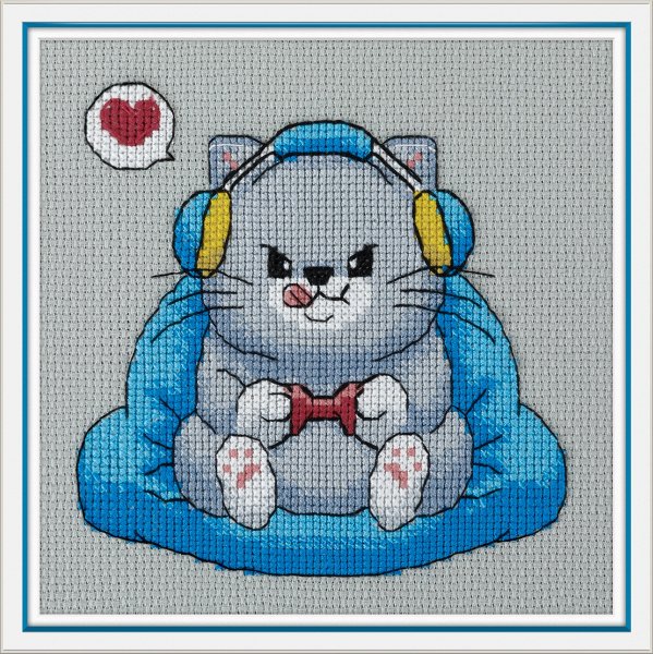 Набор для вышивания KLART "Геймер Пушистик" 15 х 15 см 8-571