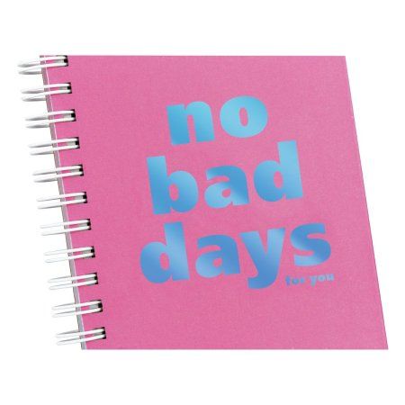 Записная книжка 95 x 175 мм 96л. MESHU "No bad days" на гребне, мат. ламинация, твердая обложка, выб. УФ-лак RE-MS_52920
