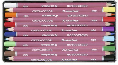 Набор цветных карандашей CRETACOLOR Karmina 12 шт, мет.пенал CR27012 Набор цветных карандашей CRETACOLOR Karmina 12 шт, мет.пенал CR27012