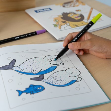 Альбом для раскрашивания MILAN "Голубая Одиссея", 20 иллюстраций, 21×21 см, с перфорацией ML-54218GC02