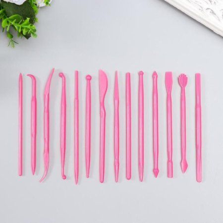 Инструменты для моделирования и придания формы (набор 14 шт) 12 см пластик 3527772