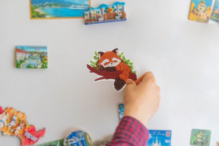 Кристальная (алмазная) мозаика ФРЕЯ магнит "Красная панда" 11.5 х 9.5 см ALVM-107