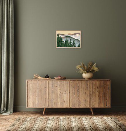 Набор для раскрашивания по номерам (холст на подрамнике) ФРЕЯ 30 х 20 см "Туманные холмы" PNB/PS-096