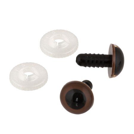 Глаза кристальные с шайбами HobbyBe d 12 мм 2 шт бежевый CRE-12-06