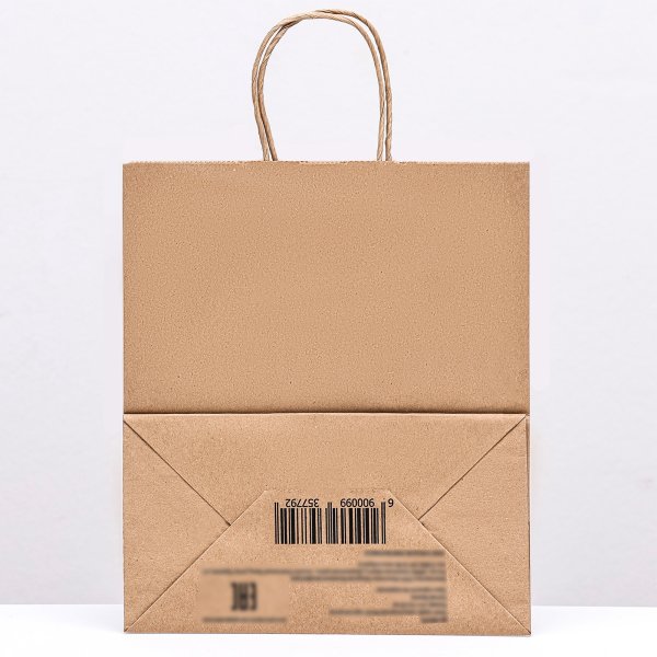 Пакет бумажный "Крафт" с кручеными ручками 22 x 12 x 25 см 90 г/м2 SIM-9935779