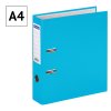 Папка-регистратор A4 OfficeSpace 70 мм, бумвинил, с карманом на корешке, бирюзовая RE-270116