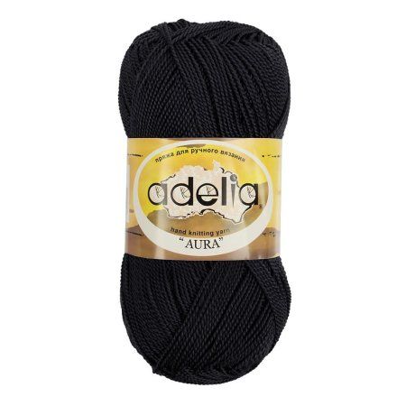 Пряжа ADELIA Aura 100% акрил 1 х 50 г 250 ± 5 м №007 ЧЕРНЫЙ ADE-AUR-007