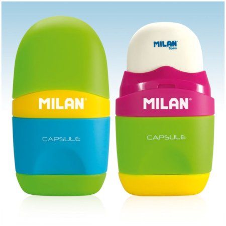 Ластик-точилка MILAN Capsule Mix, контейнер ассорти ML-4709624 Ластик-точилка MILAN Capsule Mix, контейнер ассорти ML-4709624