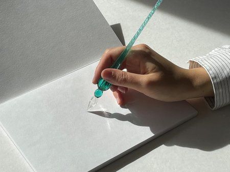 Ручка-перо стеклянная J. Herbin 18 см Бирюзовая RH-21433T