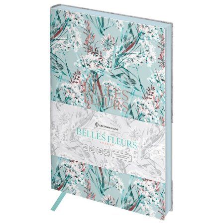 Ежедневник недатированный A5 136л. Greenwich Line "Belles Fleurs. Valerian" кожзам, тон. блок, цветной срез RE-ENA5_53258