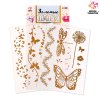 Татуировки-переводки детские ШКОЛА ТАЛАНТОВ "Бабочки" 10 х 15 см, 2 листа в наборе, золото SIM-5160975