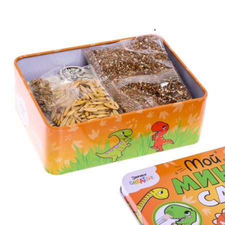 Набор для опытов ЭВРИКИ "Мой мини сад: Динозаврики" вырасти травку в банке " SIM-7562842