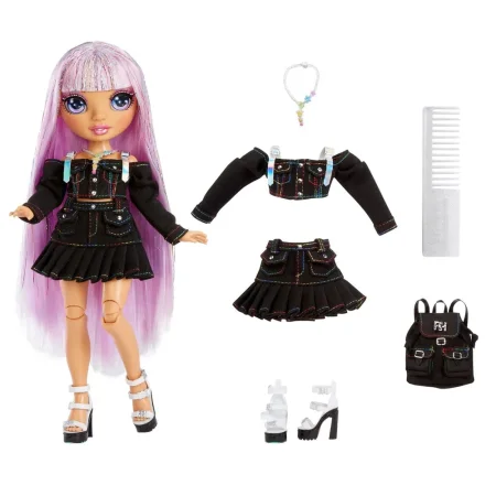 Рейнбоу Хай. Кукла Junior Айвери Стайлс 24 см фиол.с акс. RAINBOW HIGH ROS-42092 Рейнбоу Хай. Кукла Junior Айвери Стайлс 24 см фиол.с акс. RAINBOW HIGH ROS-42092