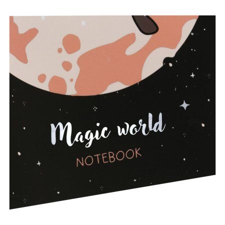Записная книжка 170 x 170 мм 40л. MESHU "Magic world" 80 г/м2 на скрепке, soft-touch, тиснение фольгой, без линовки RE-MS_53367