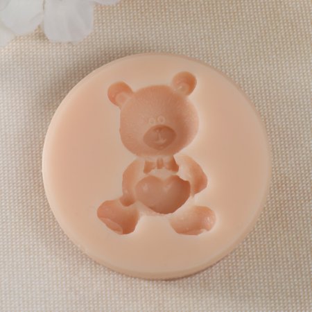 Молд силикон "Мишка с сердечком" 4.3 x 3 x 1.3 см SIM-9952253