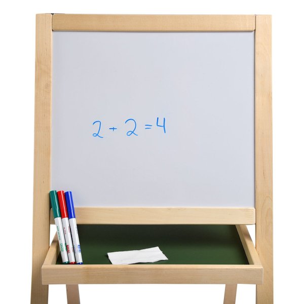 Доска-мольберт двусторонняя меловая/магнитно-маркерная, напольная KOR-02266