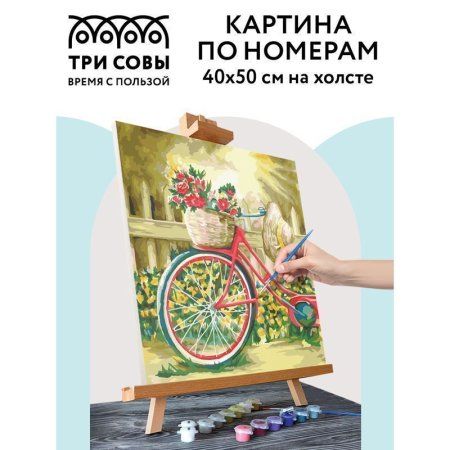 Картина по номерам на холсте ТРИ СОВЫ "Солнечный день" 40 x 50 см, краски, кисть RE-КХ_44155