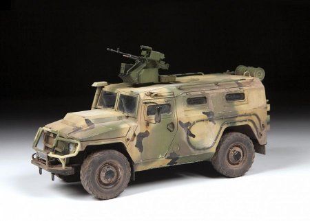 Сборная модель: Бронеавтомобиль ГАЗ "Тигр" с модулем "Арбалет", З-3683 Сборная модель: Бронеавтомобиль ГАЗ "Тигр" с модулем "Арбалет", З-3683