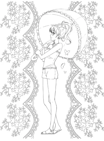 Книга: Fun Manga Girls. Раскраска для творчества и вдохновения EKS-134679