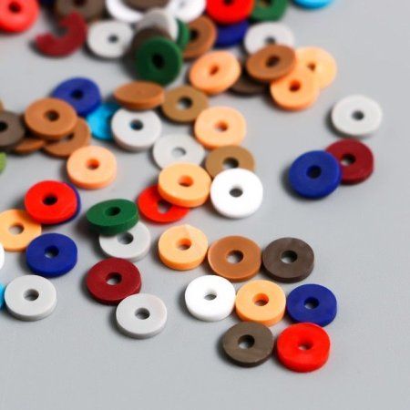 Бусины для творчества PVC "Колечки осенние" набор ≈ 330 шт 0.1 х 0.6 х 0.6 см SIM-9127274