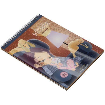 Скетчбук 60л. А4 ArtSpace "Уютный дом" на гребне, МИКС 3 блока (крафт+черный+пастель беж) RE-SkА460_38365 Скетчбук 60л. А4 ArtSpace "Уютный дом" на гребне, МИКС 3 блока (крафт+черный+пастель беж) RE-SkА460_38365