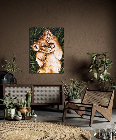 Кристальная (алмазная) мозаика ФРЕЯ на подрамнике "Львёнок" 30 х 40 см ALPD-081 Кристальная (алмазная) мозаика ФРЕЯ на подрамнике "Львёнок" 30 х 40 см ALPD-081