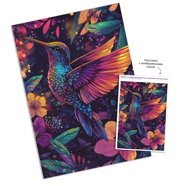 Пазл 1000 элементов ФРЕЯ "Колибри в волшебном саду" PZL-1000/99