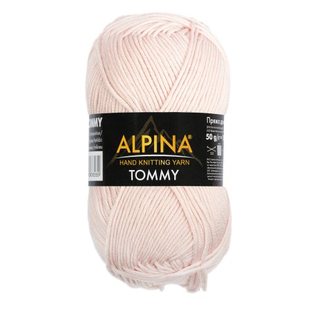 Пряжа ALPINA Tommy 100% микнес 1 х 50 г 130 ± 10 м №010 пыльно-розовый ALP-TOM-010