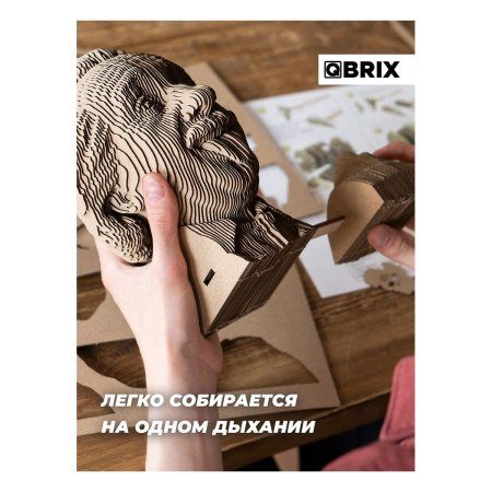 Картонный 3D конструктор QBRIX Эйнштейн MAGГевис20002