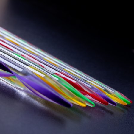 Спицы прямые GAMMA акрил d 6.0 мм 27 см желтые KN-2A-60