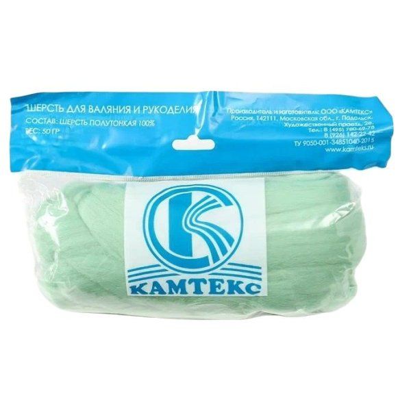 Шерсть Камтекс КТ ГЛ Полутонкая 100% шерсть 50 г 107 ментол КАМ-КТ-ГЛ-107