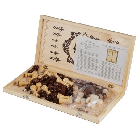 Набор игр 3 в 1 ТРИ СОВЫ "Нарды, шашки, шахматы" обиходные, с деревянной доской 40 x 40 см, поле 29 x 29 RE-НИ_343630