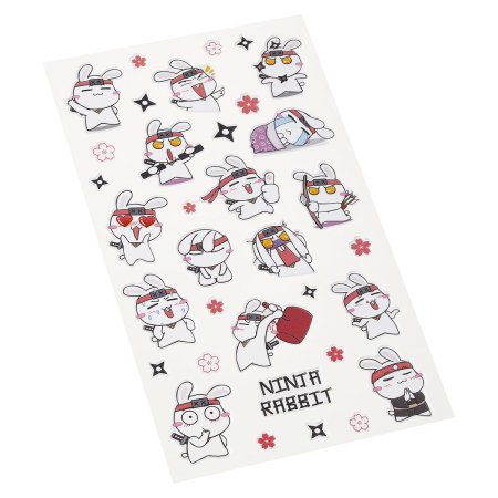 Наклейки объемные MESHU "Ninja Rabbity" 10 x 23 см RE-MS_66578